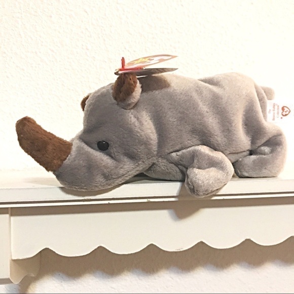 SPIKE the rhino Ty beanie baby. Mint - Picture 3 of 8